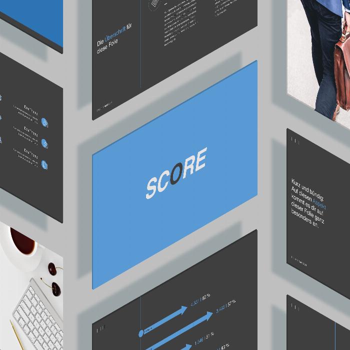 Superior dynamics: the "Score" design for PowerPoint, Keynote and Google Slides