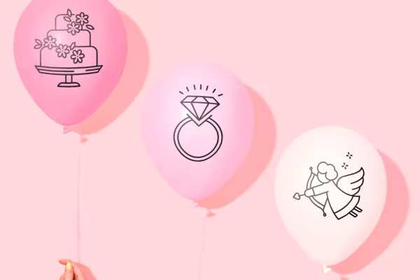 Platzierung der Icons auf Luftballons