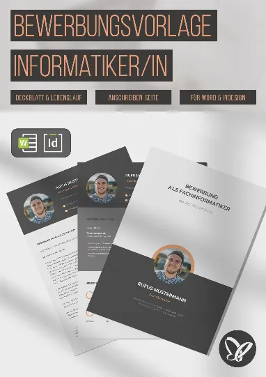 Bewerbung als Fachinformatiker (m/w/d) – Design-Vorlagen für Word und InDesign