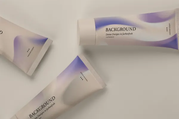 Cream tubes with color gradients