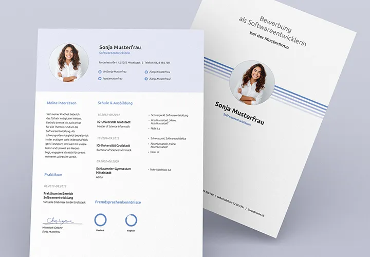 Bewerbungs- und Lebenslaufvorlage für Softwareentwickler (m/w/d)