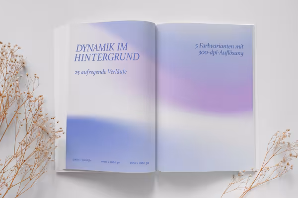 Kleurverlopen in een brochure