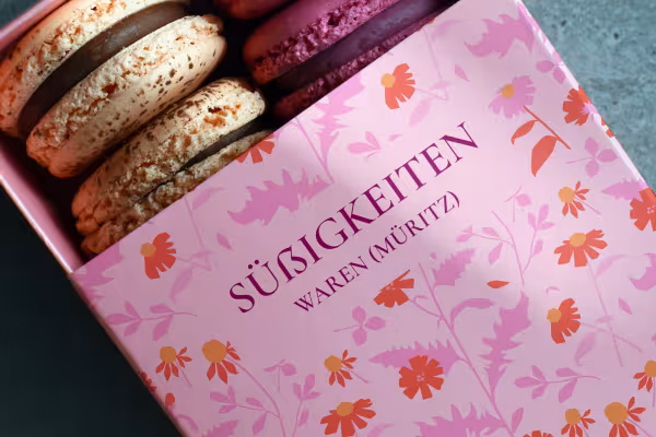 Envases de caramelos con textura vegetal