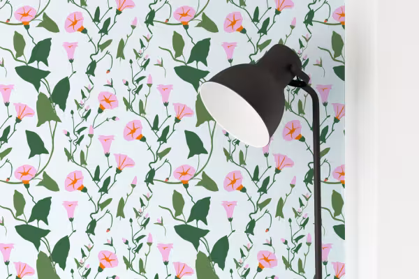 Papel pintado con motivos vegetales