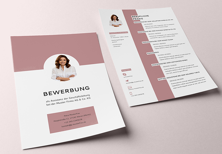 Elegante Bewerbungsvorlage: Assistenz der Geschäftsleitung