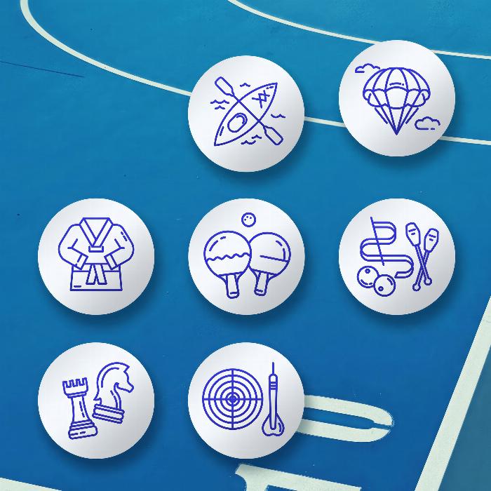 Icon set "Sport": 100 graphics around soccer, basketball, tennis & Co.