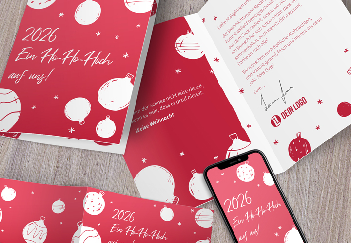 Geschäftliche Weihnachtskarten: Business-Vorlagen für Word & InDesign