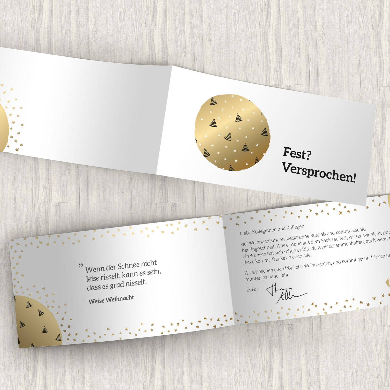 Geschäftliche Weihnachtskarten: Business-Vorlagen für Word