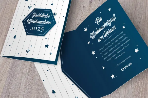Sternenmeer – Vorlage für geschäftliche Weihnachtskarten im Business-Look