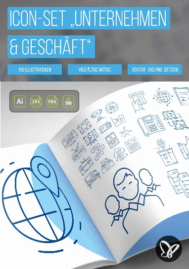 Icon-Set „Unternehmen & Geschäft“: 100 Business-Symbole für Web- und Print-Designs