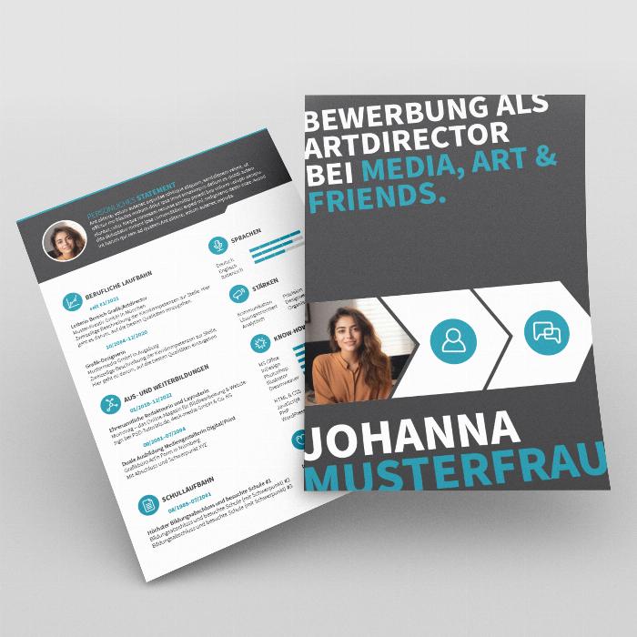 Søknad som grafisk designer - Design-mønster for forside, CV og søknadsskriv