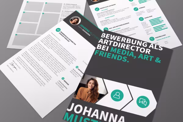 Søknad som grafisk designer – Designmønster for forsiden, CV og søknadsskriv.
