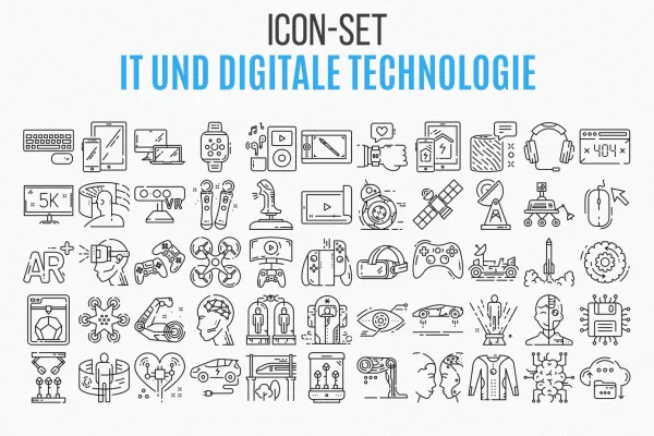 Огляд набору іконок IT та цифрових технологій з 110 графіками