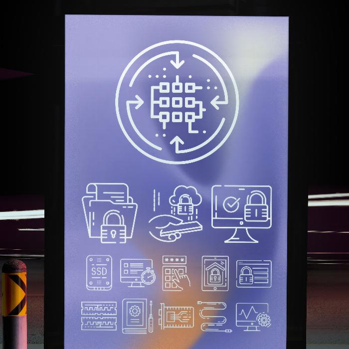 Conjunto de iconos "TI y tecnología digital" con 110 gráficos