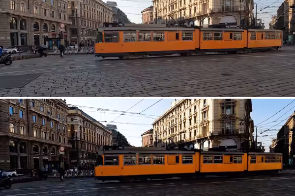 Bir video klibinin Adobe Premiere Pro CC ile düzenleme öncesi ve sonrası bir sekans.