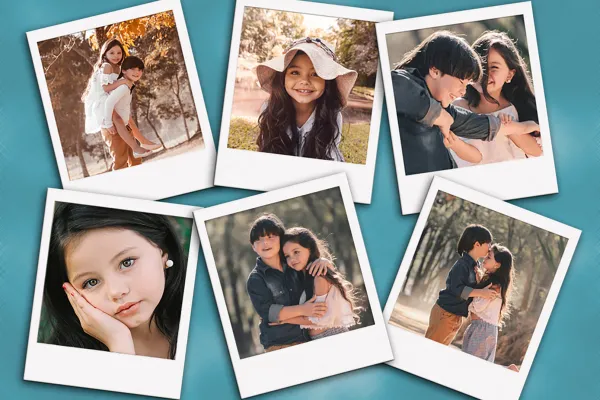 Photoshop-Aktion zur Darstellung von Fotos in einer Polaroid-Collage