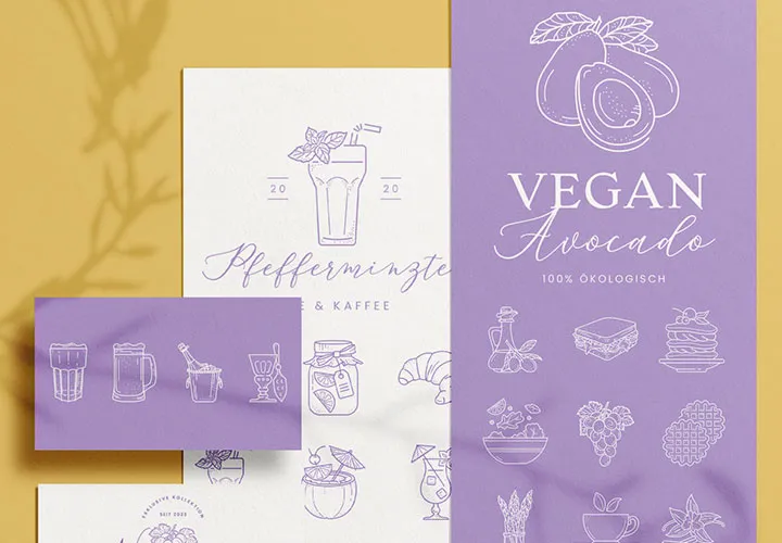 Graphiques vectoriels et illustrations : alimentation et plats, boissons et boissons