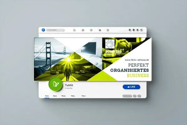 Vorlagen für eine Geschäftsausstattung im Business-Look – Facebook-Titelbild