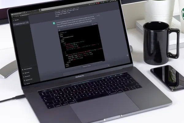 KI ChatGPT skriver programmeringskoder.