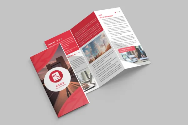 Kantoorinrichting voor advocaten, advocatenkantoren en juridisch advies: flyer