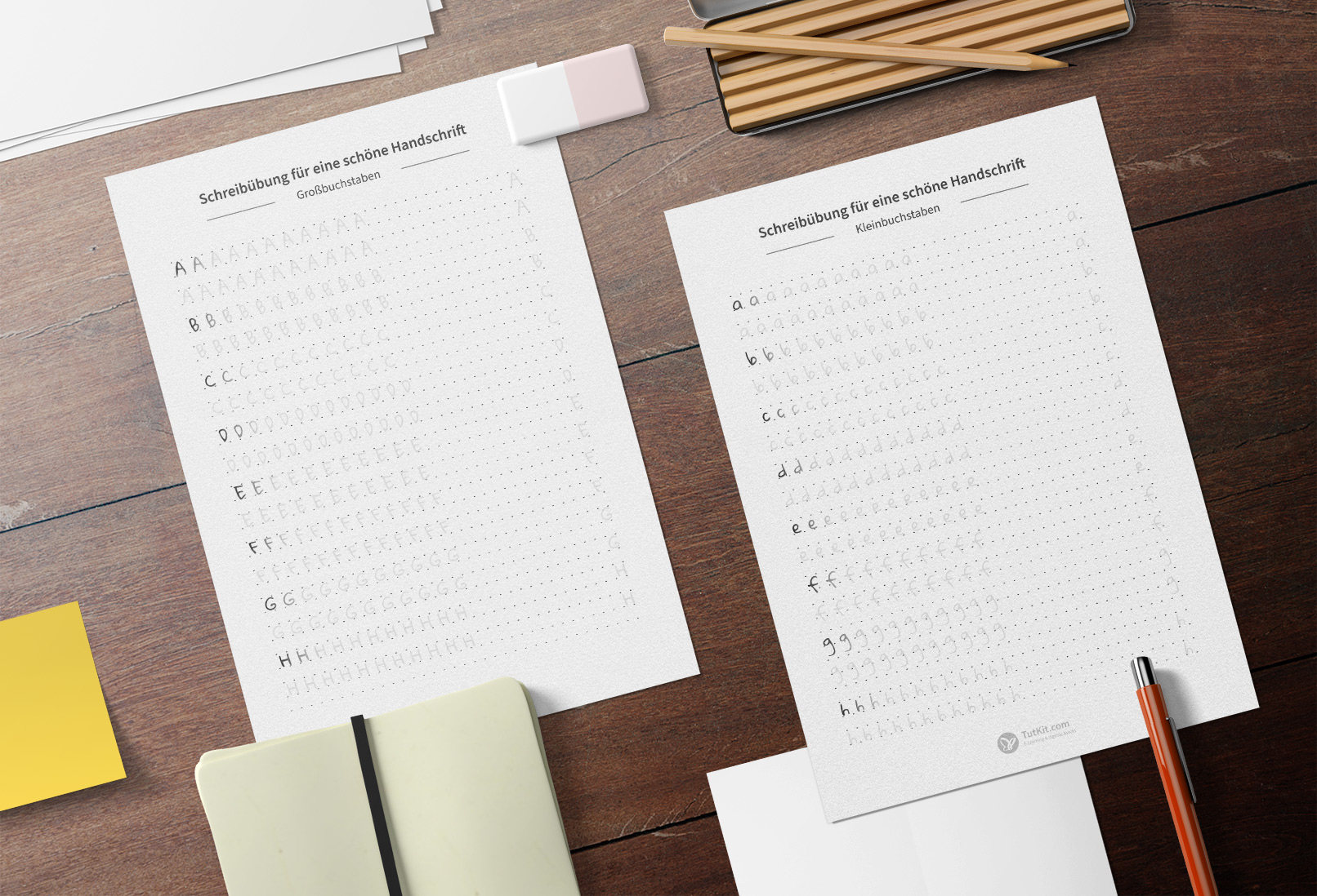  Schöne Handschrift – Vorlagen zum Üben (PDF und PNG) 