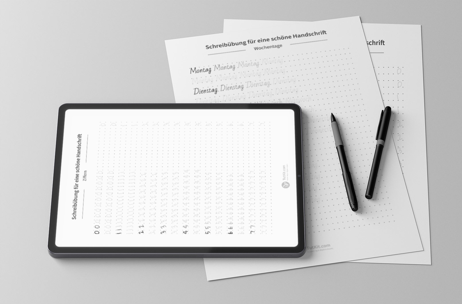  Schöne Handschrift – Vorlagen zum Üben (PDF und PNG) Illustration 