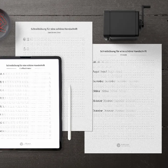 Schöne Handschrift – Vorlagen zum Üben (PDF und PNG)