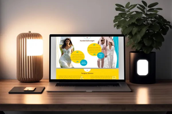 Presentatie slides voor vakantie- en reispromotie