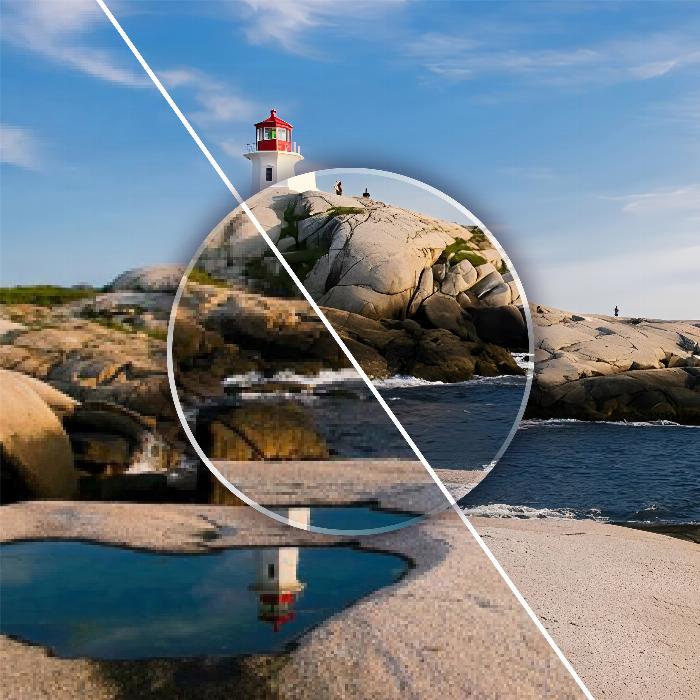 Å forstørre bilder og fotos uten tap av kvalitet med Photoshop og AI.