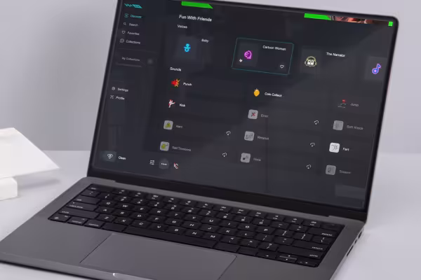 Screenshot di un programma AI per la modifica di audio e video