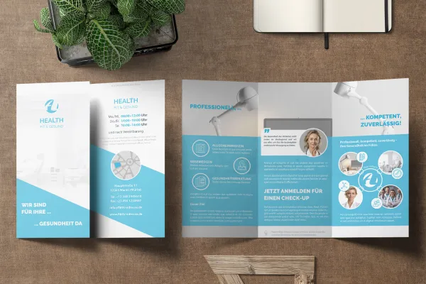 Ontwerpsjablonen voor artsen, tandartsen, gezondheidszorg: flyer