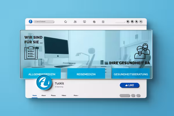 Design templates for doctors, dentists, healthcare: Facebook cover picture