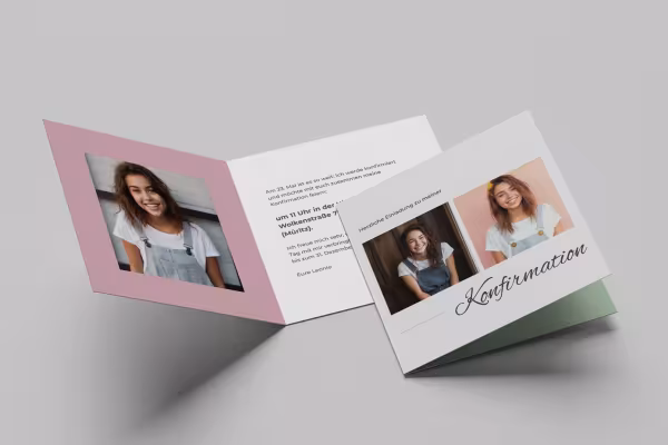 Square templates for confirmation invitation cards