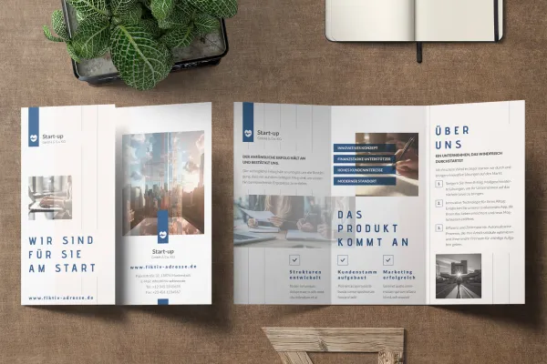 Bedrijfsuitrusting voor start-ups - sjablonen: flyer
