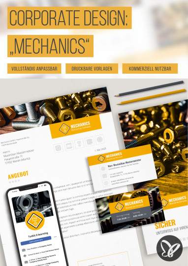 „Mechanics“ – Corporate Design für Handwerker, Werkstätten, Reparaturdienstleister
