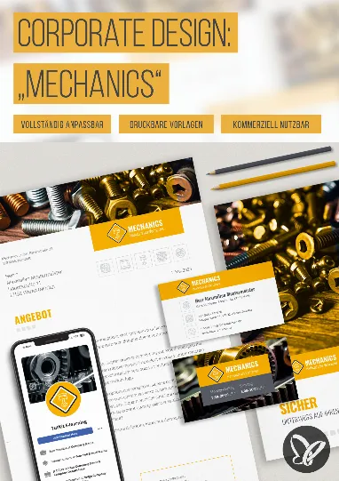„Mechanics“ – Corporate Design für Handwerker, Werkstätten, Reparaturdienstleister