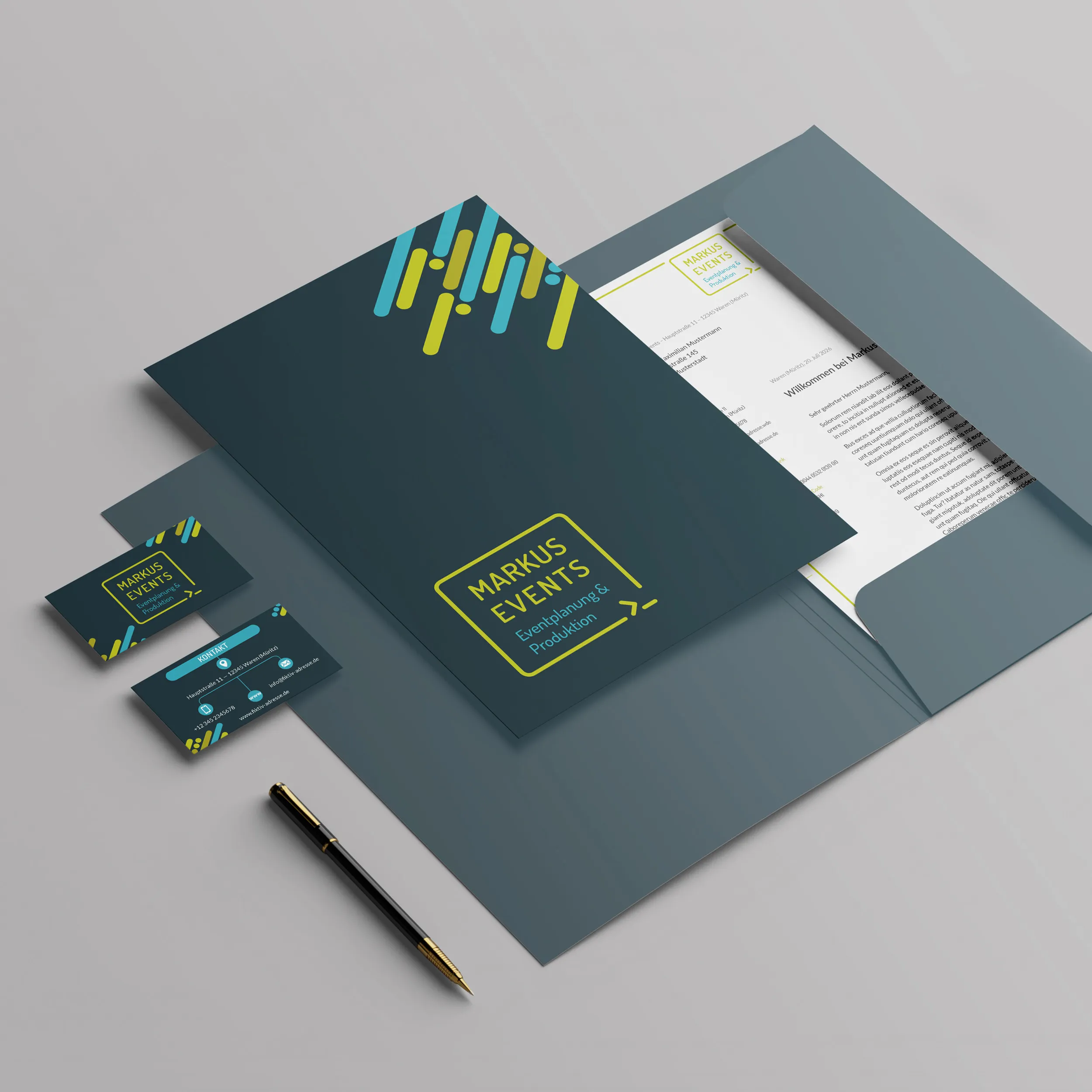 Designskabeloner til eventarrangører og -managere (forretningsmateriale)