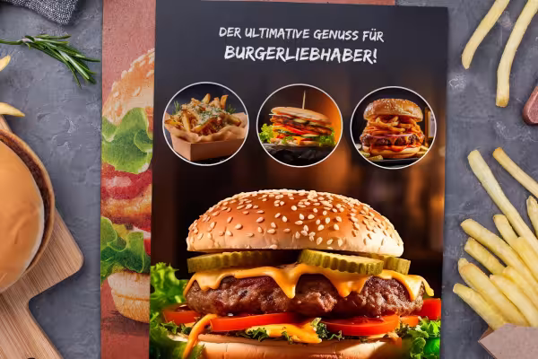 Pictures of food and drinks: designing flyers