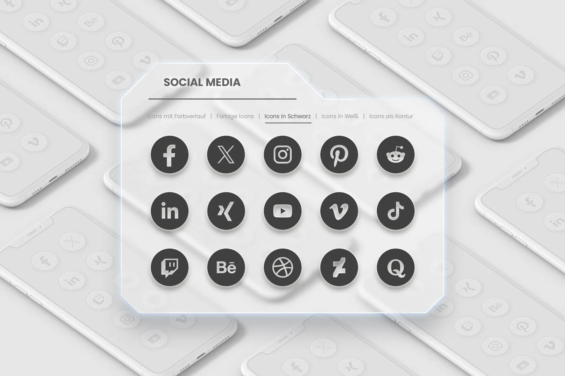 Facebook, Twitter (X), Instagram dan Co.: Ikona media sosial untuk diunduh