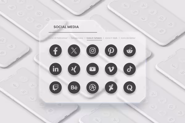 Facebook, Twitter (X), Instagram und Co.: Social-Media-Icons zum Download