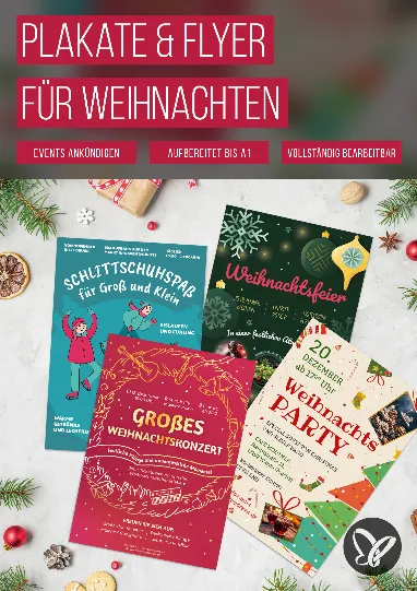 Weihnachtsplakate & Weihnachtsflyer – 10 stimmungsvolle Vorlagen