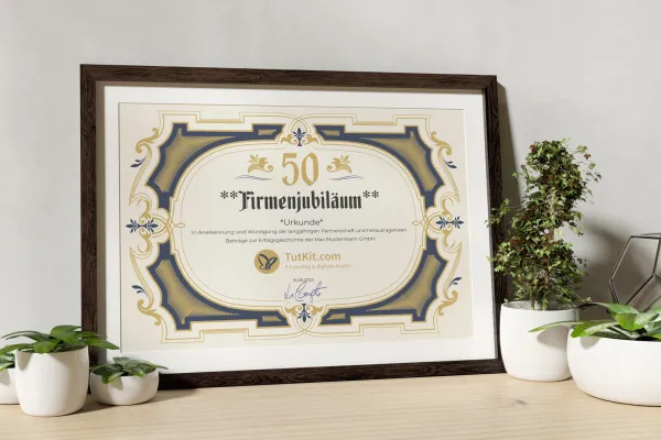 Mallit todistuksille, kunniamaininnoille, palvelusvuosijuhliin ja yrityksen juhlapäivään.