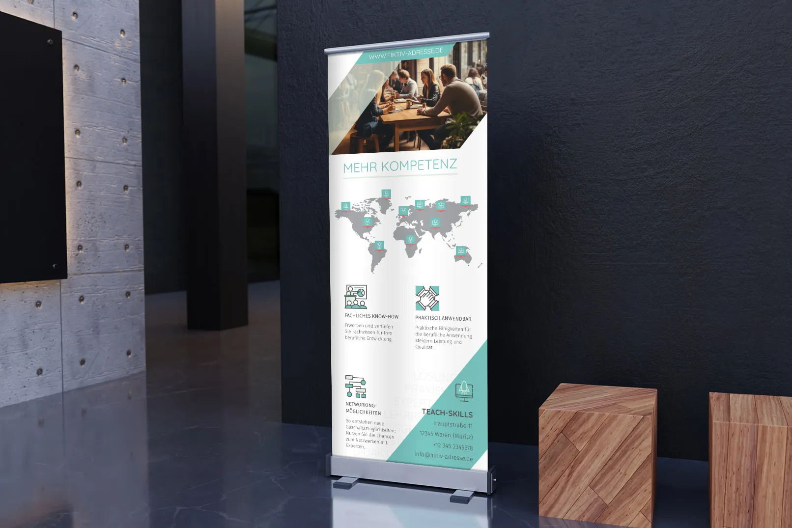 Plantillas de diseño corporativo para conferenciantes, tutores, consultores y proveedores de talleres: Enrollable