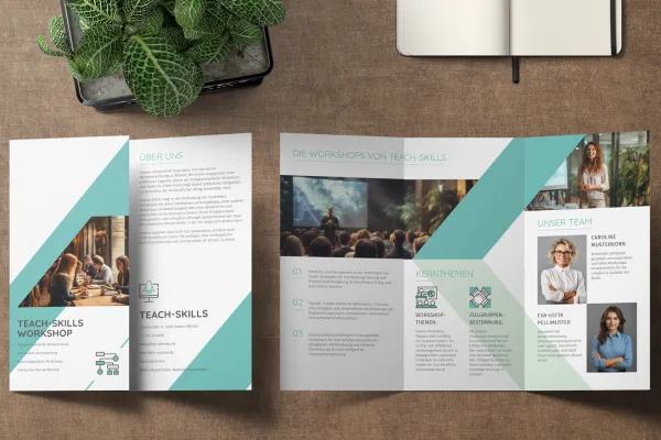 Corporate-Design-Vorlagen für Dozenten, Tutoren, Berater & Workshop-Anbieter: Flyer