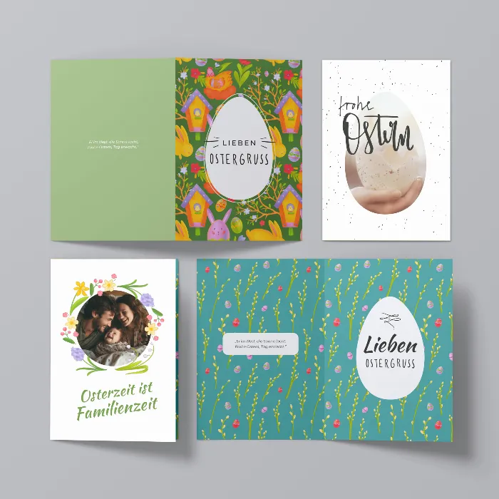 Cartoline di Pasqua da stampare e per auguri di Pasqua digitali.