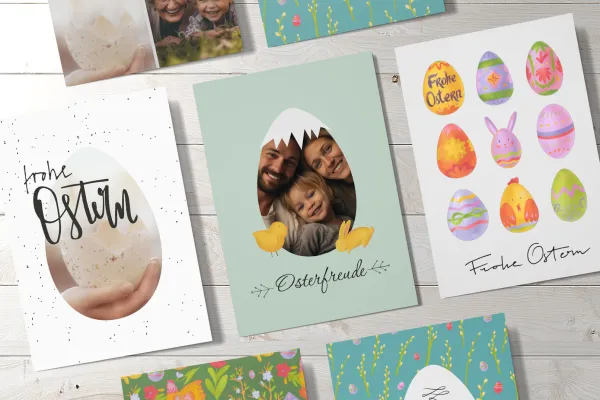 Cartoline di Pasqua da stampare per auguri di Pasqua allegri.