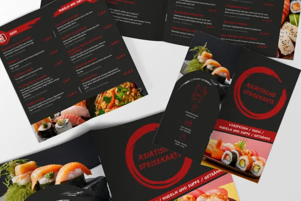 Шаблоны меню: суши и азиатская кухня