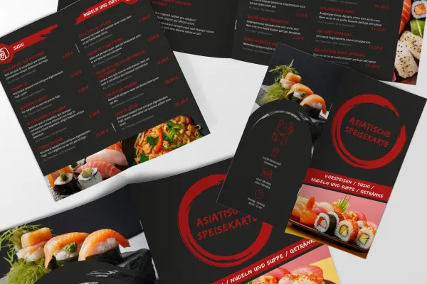 Πρότυπα μενού: Sushi & ασιατική κουζίνα