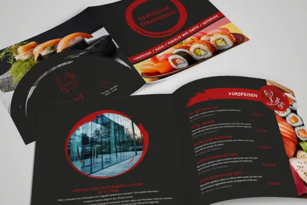 Πρότυπα μενού: Sushi & ασιατική κουζίνα