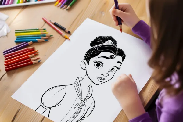 Coloriages, pages à colorier à imprimer avec des princesses